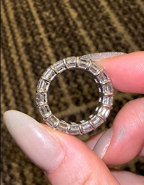 Radiant cut Diamond Eternity Band