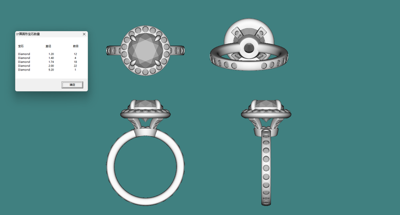 Round cut Diamond Halo Pave Ring