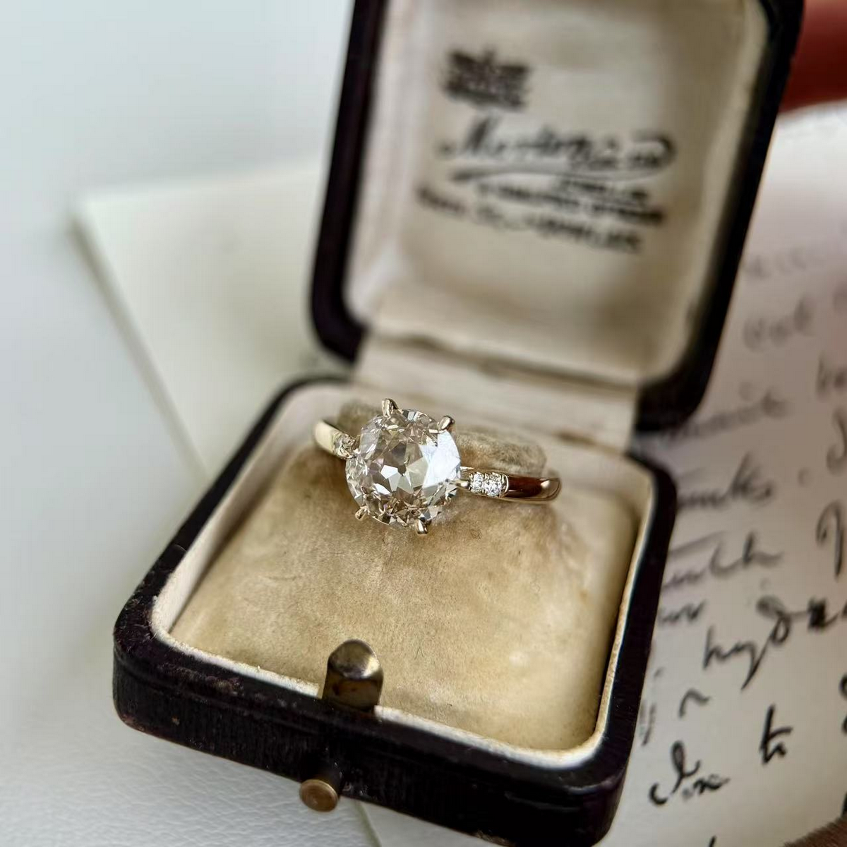 Sonora-Champagne Old European Cut Lab Grown Diamond Ring
