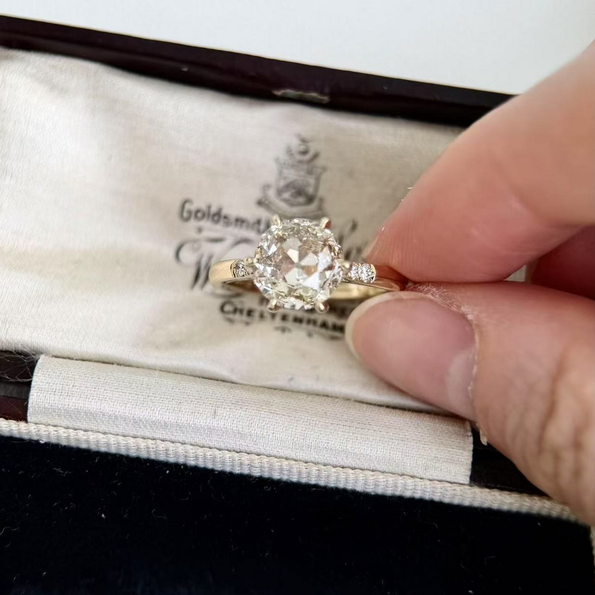 Sonora-Champagne Old European Cut Lab Grown Diamond Ring