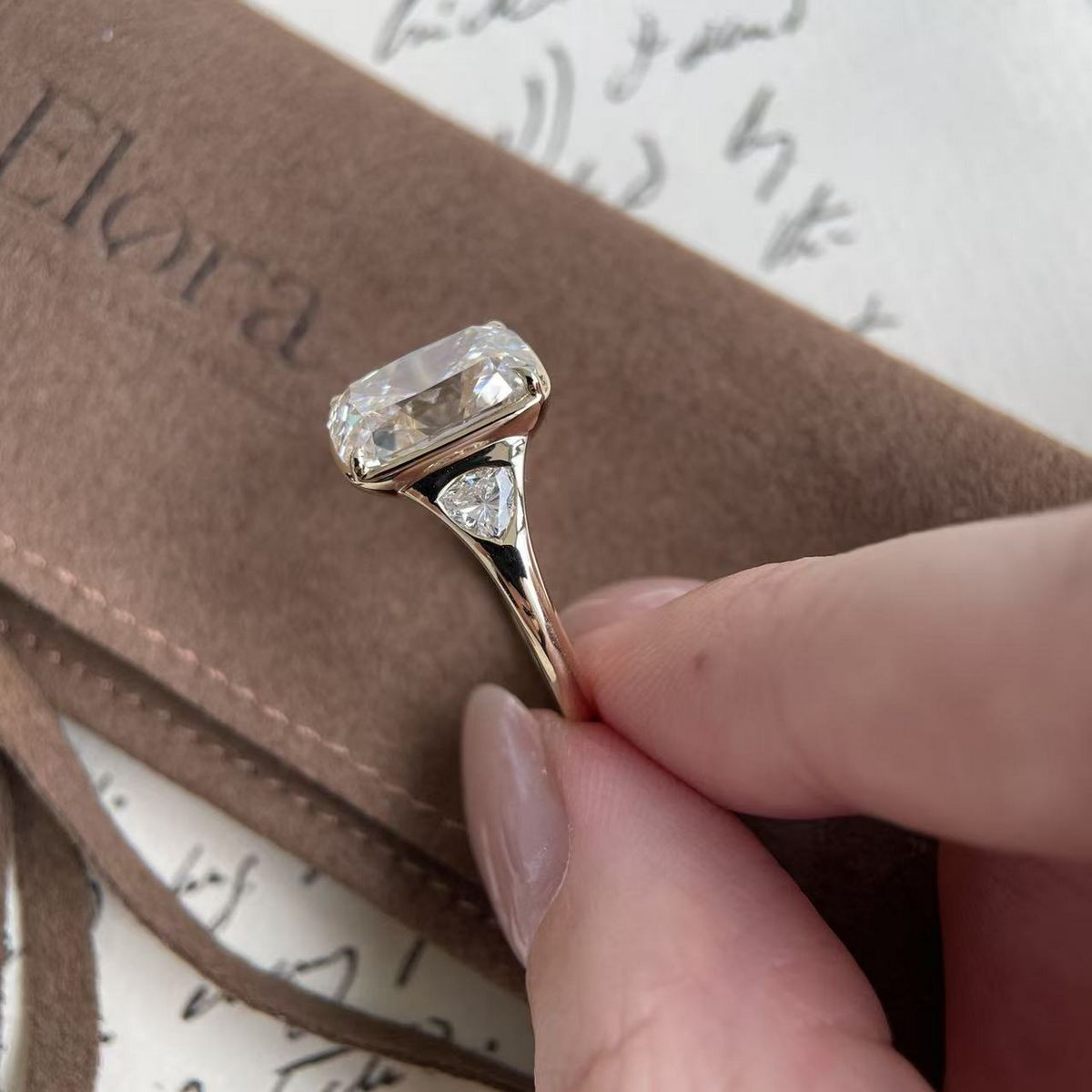 Isla-Old Mine Cushion Cut Lab Grown Diamond Ring