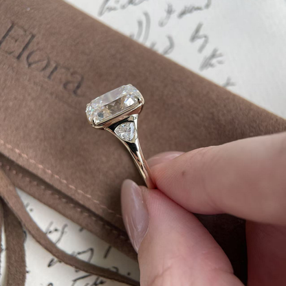 Isla-Old Mine Cushion Cut Lab Grown Diamond Ring