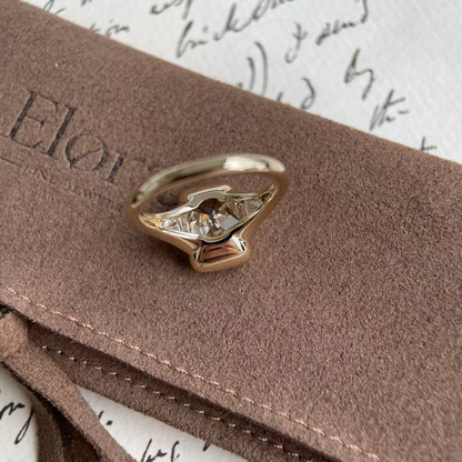 Isla-Old Mine Cushion Cut Lab Grown Diamond Ring