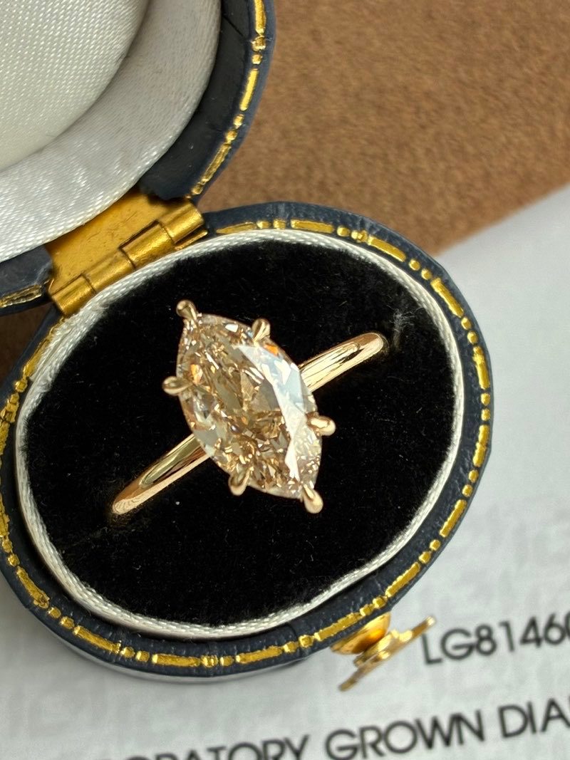 Ring mit runden Diamanten im Halo-Pavé-Design