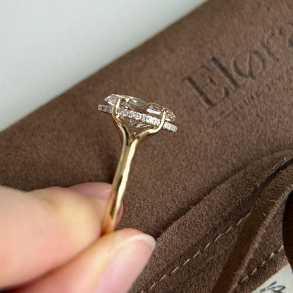 Custom deposit-Seville-Champagne Old Mine Marquise Lab Grown Diamond Ring