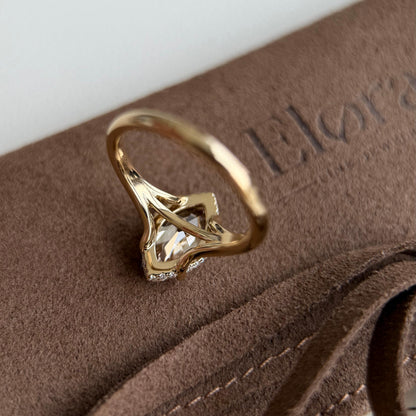 Custom deposit-Seville-Champagne Old Mine Marquise Lab Grown Diamond Ring