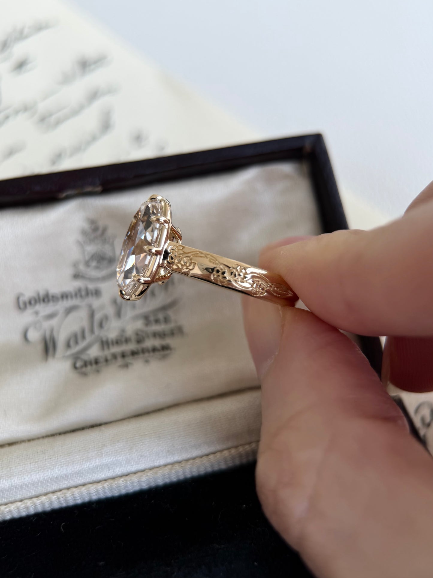Custom Order Final Payment- 3ct Champagne Oval Cut Lab Grown Diamond Ring
