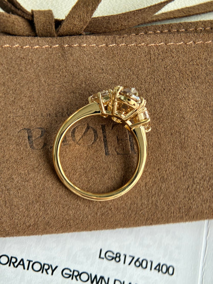 Custom Order Final Payment - 5ct Champagne Moval Cut Lab Grown Diamond Ring