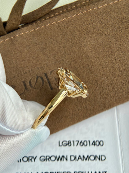 Custom Order Final Payment - 5ct Champagne Moval Cut Lab Grown Diamond Ring