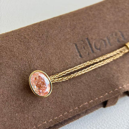 Faith-Pink ovaler, im Labor gezüchteter Diamant-Kettenring