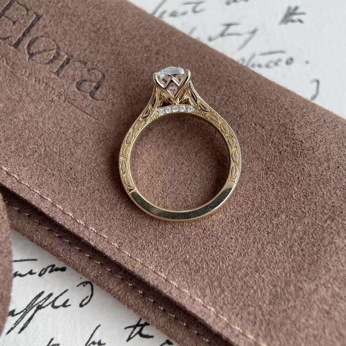 Wren-Old Mine Cushion Cut Lab Grown Diamond Ring