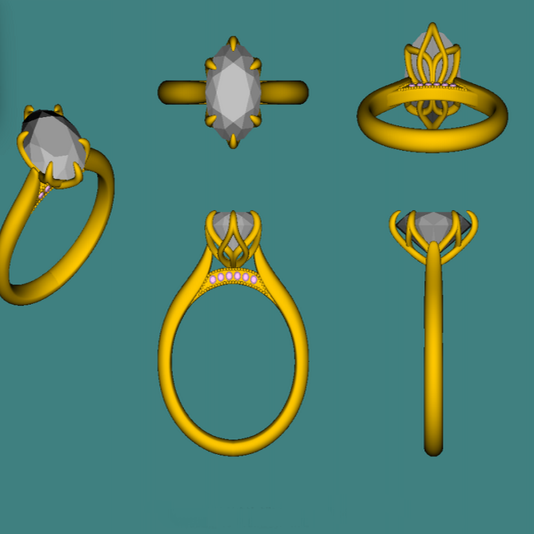 Oval cut Diamond Ring