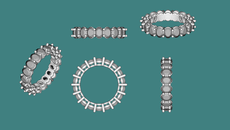 Oval cut Diamond Eternity Band