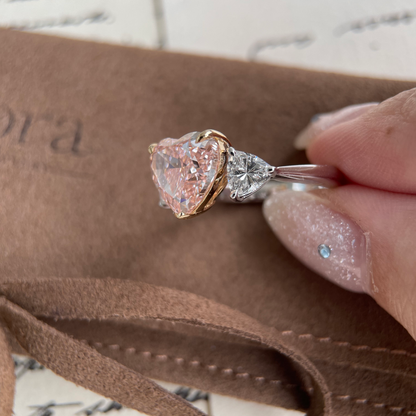 Aurora - Pink Heart Cut Lab Grown Diamond Ring