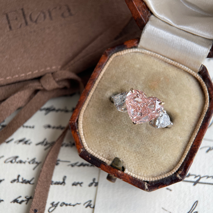Aurora - Pink Heart Cut Lab Grown Diamond Ring
