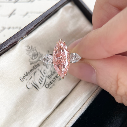 Alaia - Pink Marquise Cut Lab Grown Diamond Ring