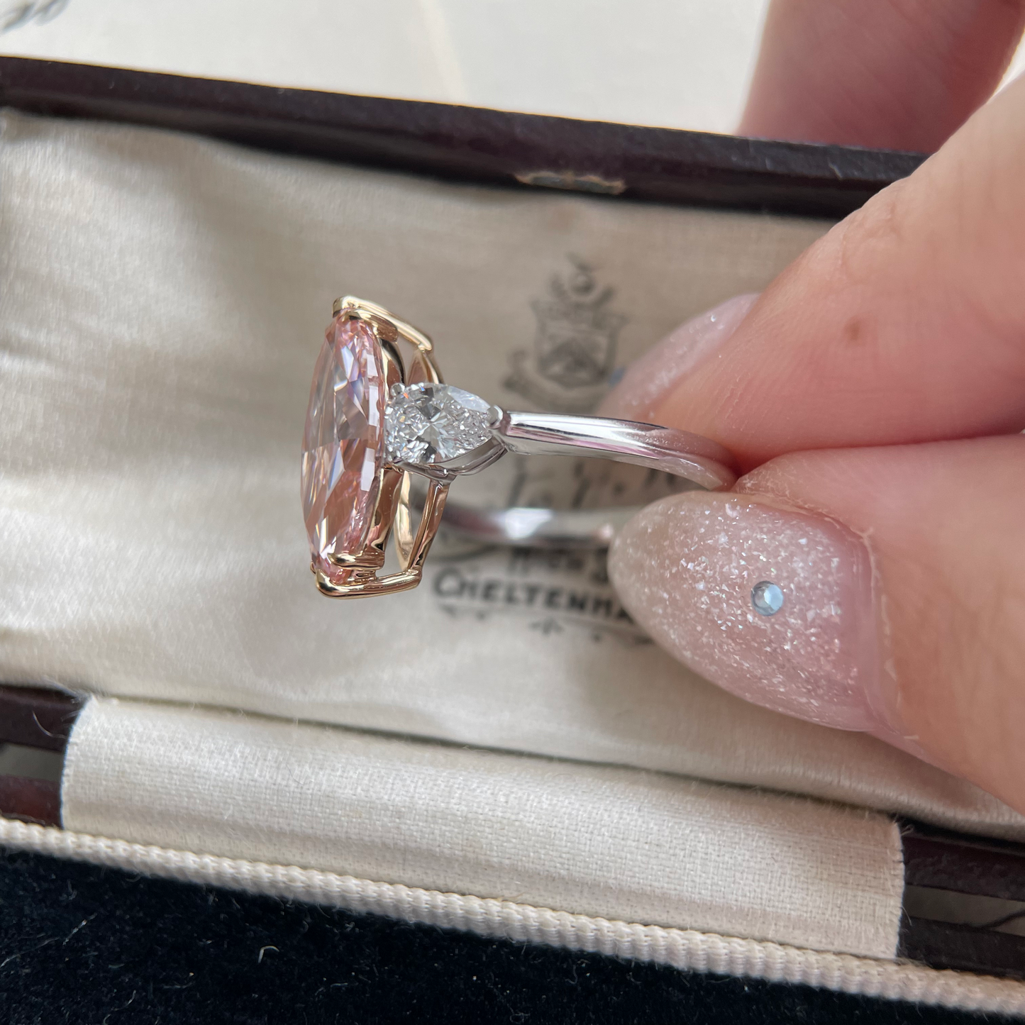 Alaia - Pink Marquise Cut Lab Grown Diamond Ring