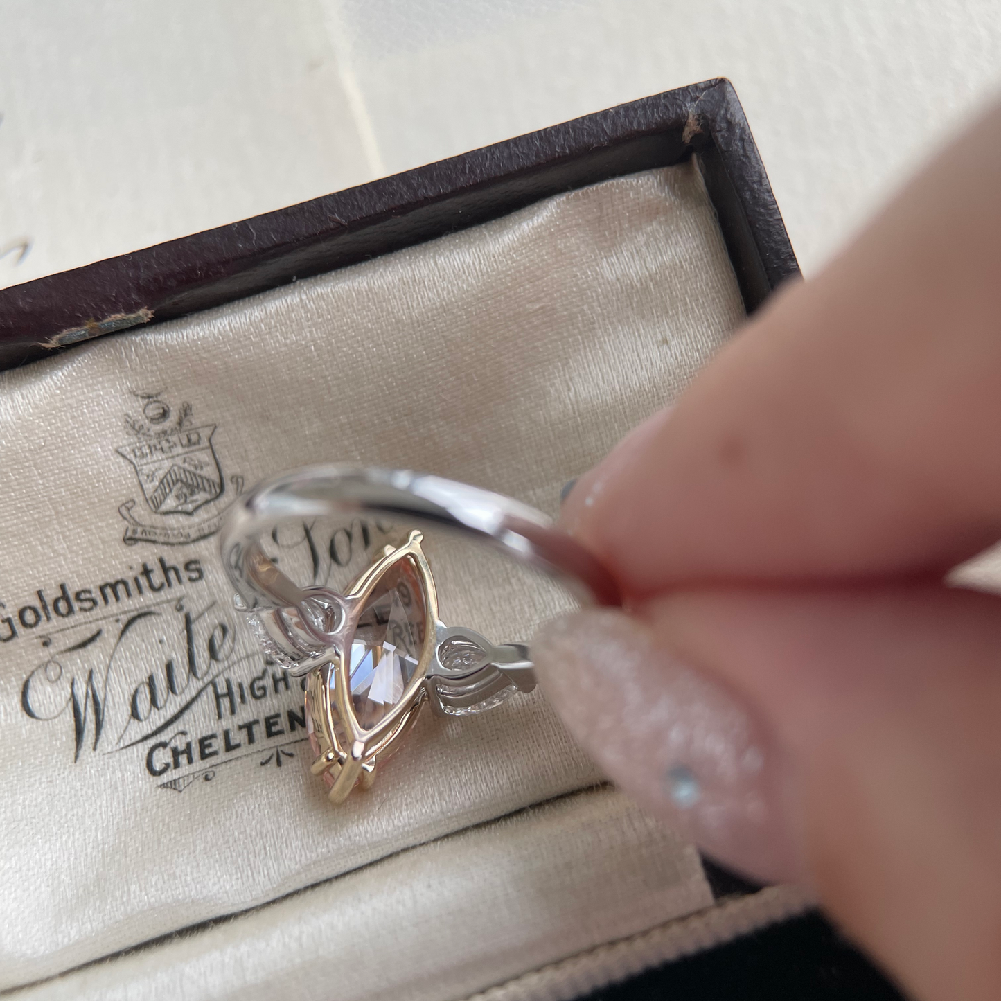 Alaia - Pink Marquise Cut Lab Grown Diamond Ring