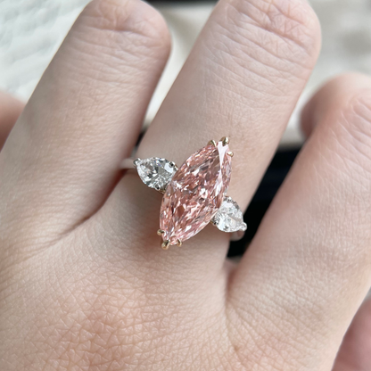 Alaia - Pink Marquise Cut Lab Grown Diamond Ring
