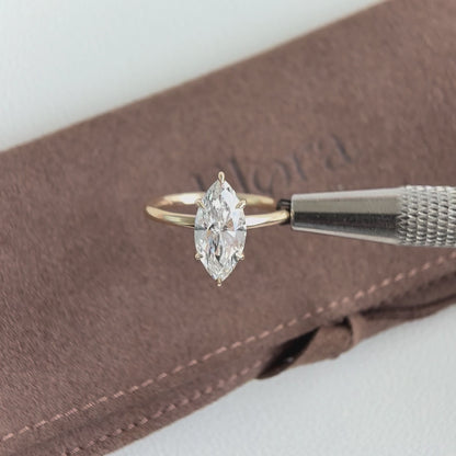 Elena-2.02ct Marquise-Diamantring aus dem Labor