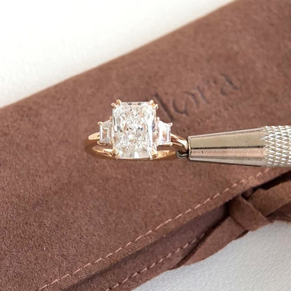 Caraway-3.08ct Radiant Cut Lab Grown Diamond Engagement Ring