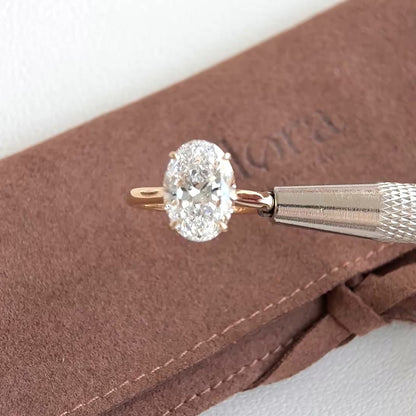 Derby-3.56ct ovalgeschliffener Labor-Diamantring