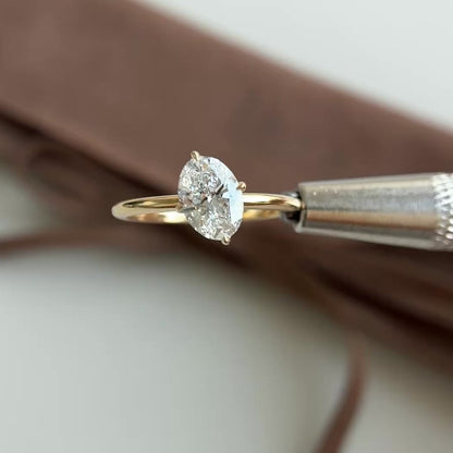 Aria-1ct Oval Cut Lab Grown Diamond Ring
