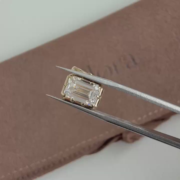 3.0ct Emerald Cut Lab Grown Diamond Pendant