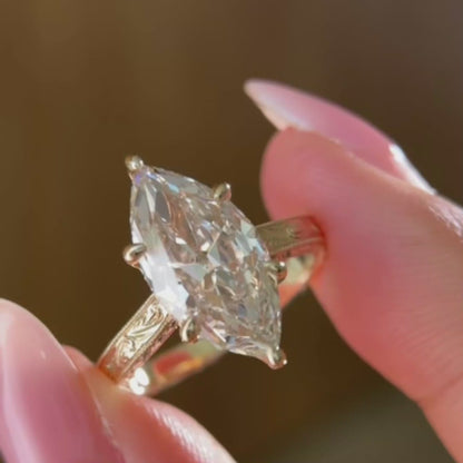 Vale-Old Mine Cut Laborgezüchteter Diamant Verlobungsring
