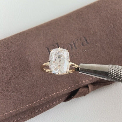 Eliza-5.29ct Old Mine Cut Lab Grown Diamond Engagement Ring