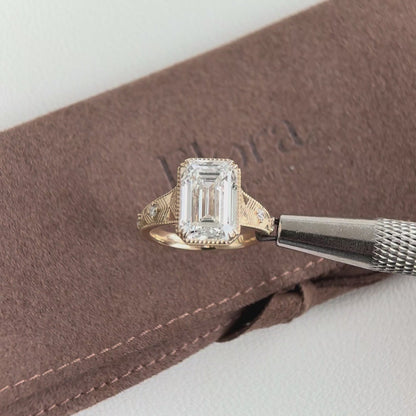 Aurelia-5.01ct Emerald Cut Lab Grown Diamond Ring