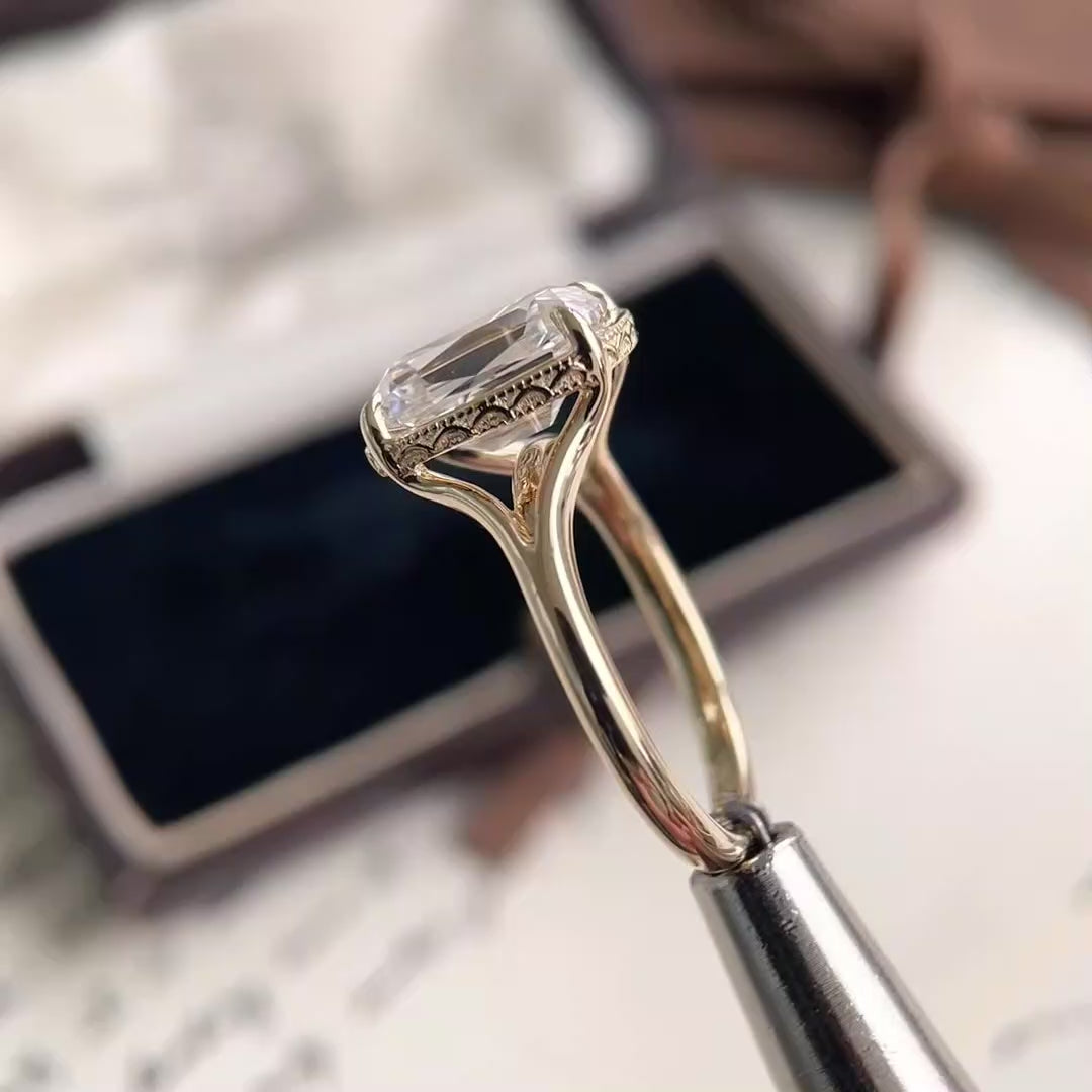 Claire-Antikschliff-Labor-Diamant-Verlobungsring