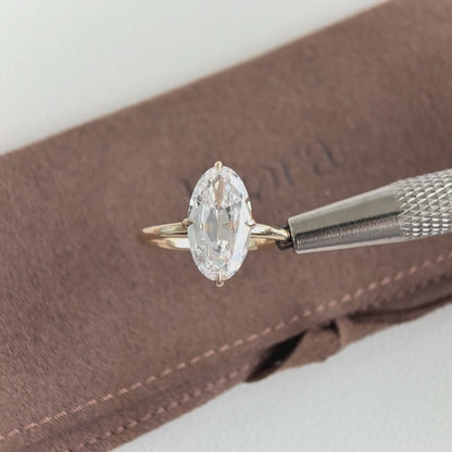 Belle-3.03 Karat oval geschliffener Labor-Diamantring