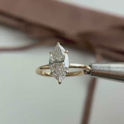Elena-2.02ct Marquise Cut Lab Grown Diamond  Ring