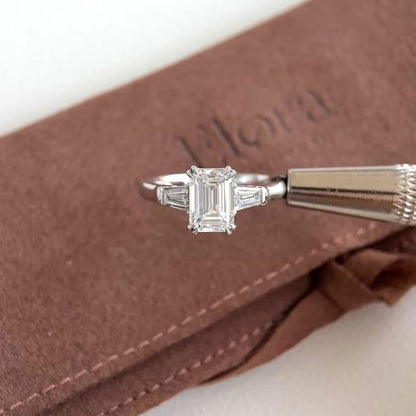 Gemma-1.55ct Emerald Cut Lab Grown Diamond Ring