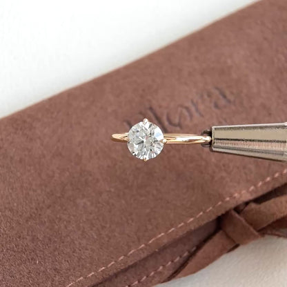 Layla-1.08ct runder Labor-Diamantring