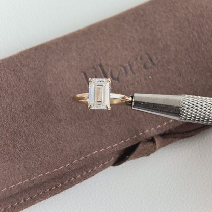 Jude-2.08ct Emerald Cut Lab Grown Diamond Ring