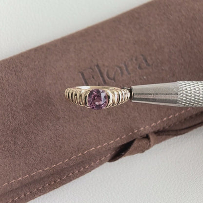 Raelynn-1.09ct Cushion Cut Purple Tourmaline Gemstone Ring