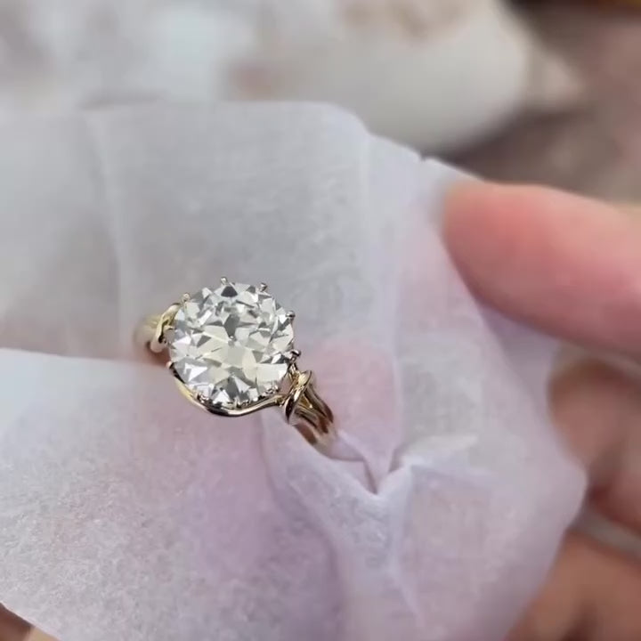 Lea-Old European Cut Lab Grown Diamond Engagement Ring