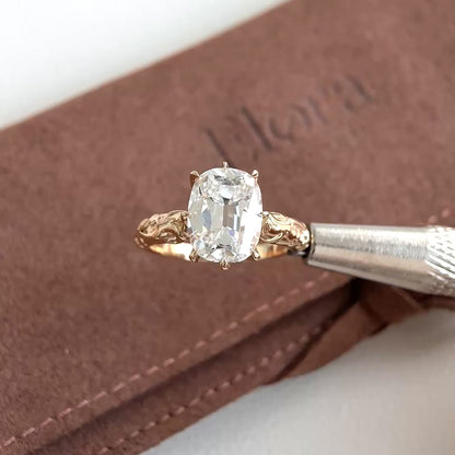 Vale-3.12ct Old Mine Cut Lab Grown Diamond Engagement Ring