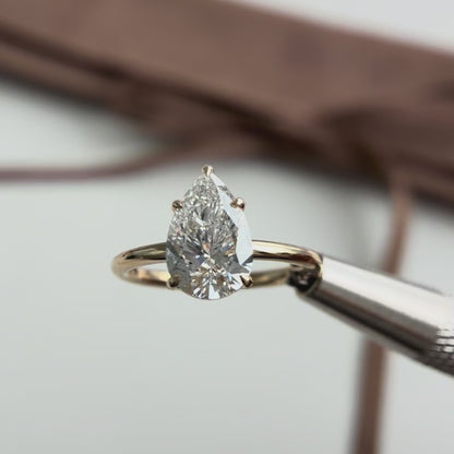 Hannah-2.09ct Pear Cut Lab Grown Diamond Ring