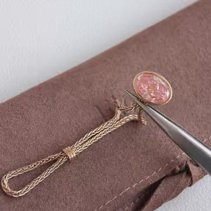 Faith-Pink ovaler, im Labor gezüchteter Diamant-Kettenring