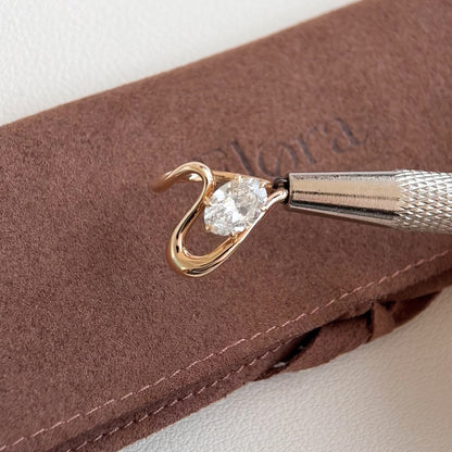 Iris-1ct Oval Cut Lab Grown Diamond Pinky Ring