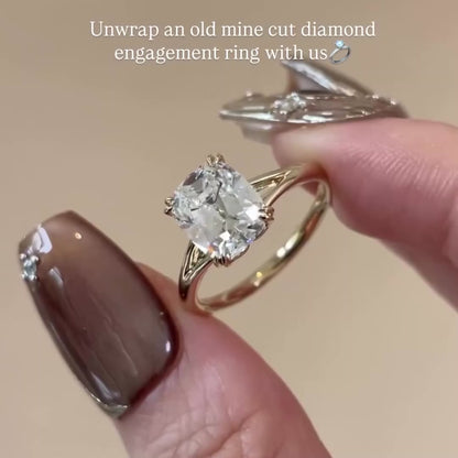 Haven-Diamant-Verlobungsring mit Altschliff aus dem Labor