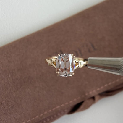 Alice-Champagne Altschliff-Cushion Ring mit im Labor gezüchtetem Diamanten