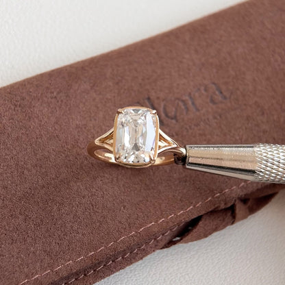Claire-Antikschliff-Labor-Diamant-Verlobungsring