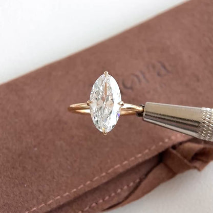 Belle-3.03 Karat oval geschliffener Labor-Diamantring
