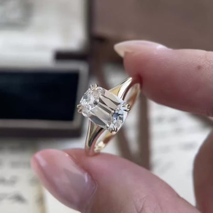 Etta-Old Mine Cushion Cut Lab Grown Diamond Ring