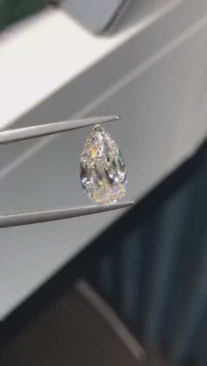 Custom Final Payment-2.73ct Champagne Pear Lab Diamond Ring