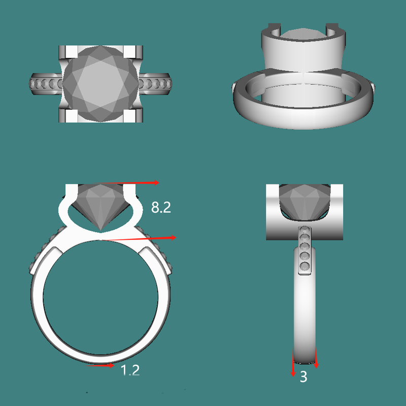 Round cut Diamond Ring